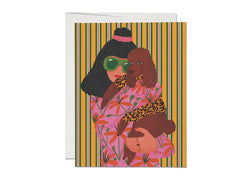 Poodle Woman Card - Proper