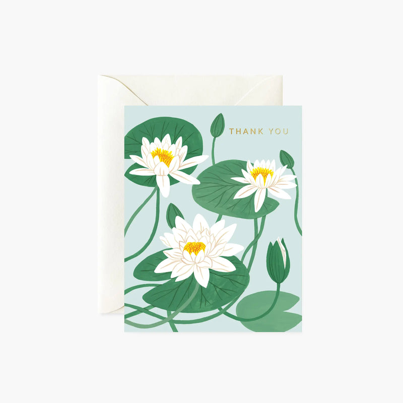 Water Lillies Thank You Card - Proper