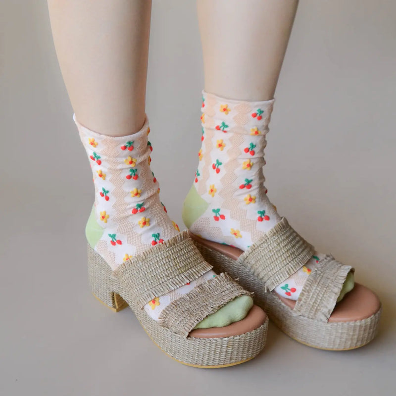 Cherry Floral Socks - Proper