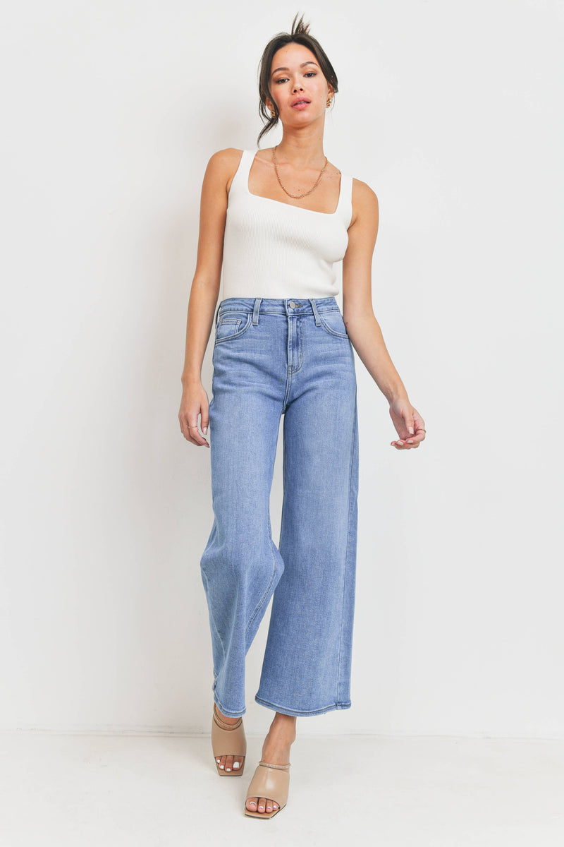 High Rise Wide Leg Jeans - Proper