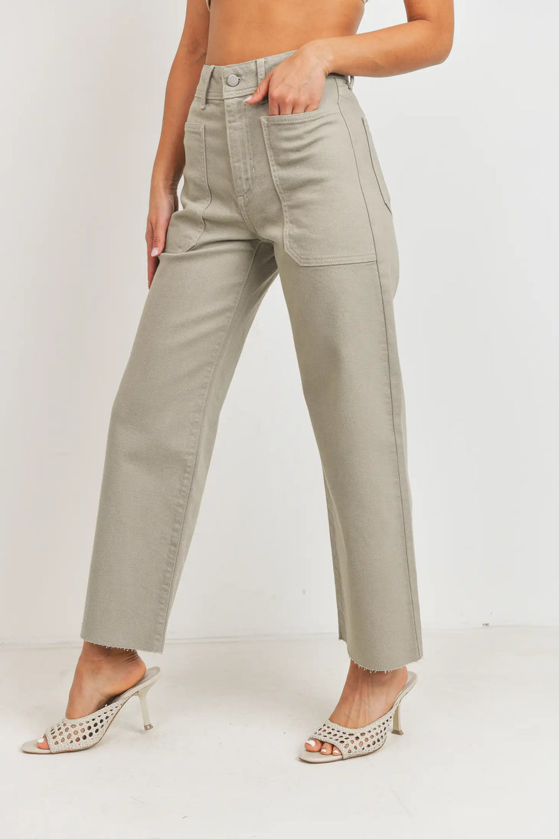 Eucalyptus HR Utility Wide Leg Jeans - Proper