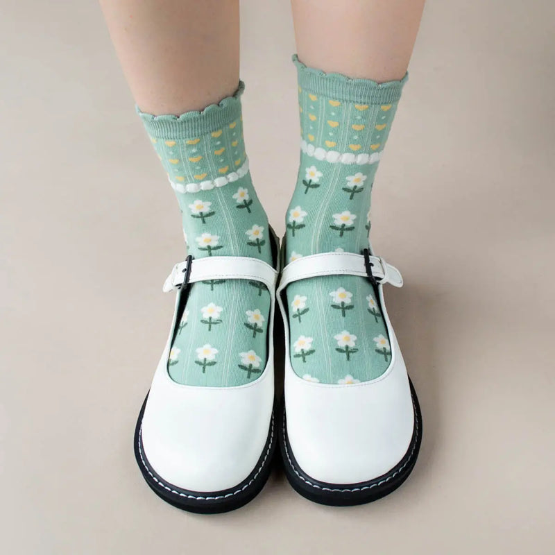Daisy Heart Socks - Proper