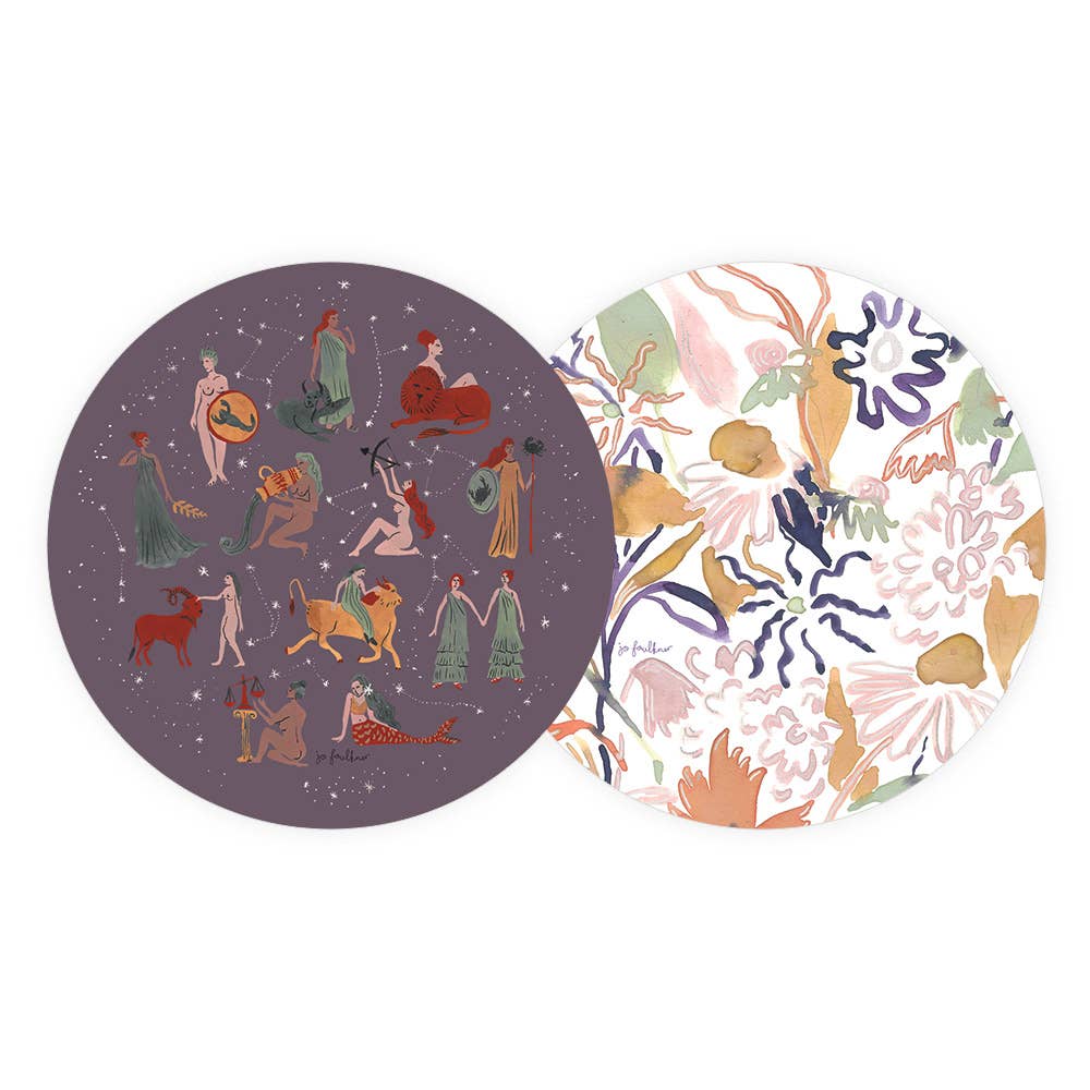 Astrological Ladies Seedlings Coaster Set - Proper