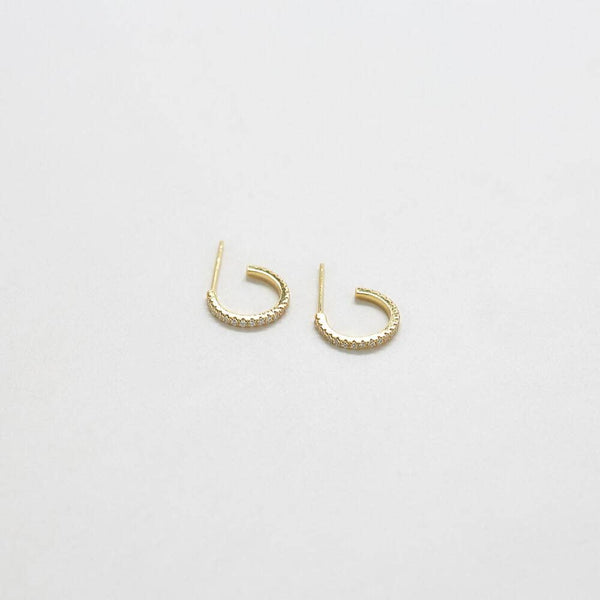 Mini Pave Gold Hoop - Proper