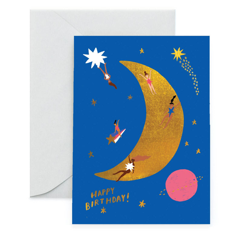 Moon Landing - Birthday Card - Proper