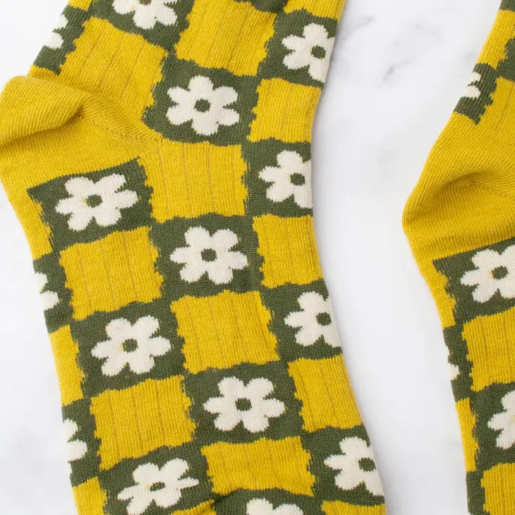 Daisy Checkered Socks - Proper