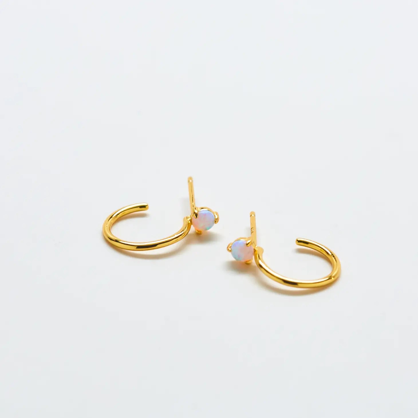 Opal Mini Hoop Earrings - Proper