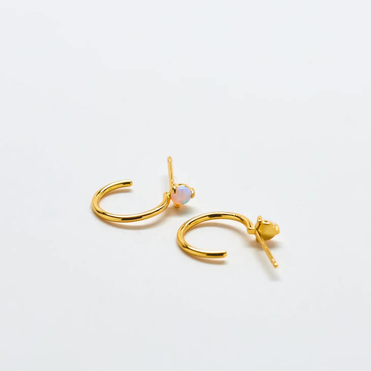 Opal Mini Hoop Earrings - Proper