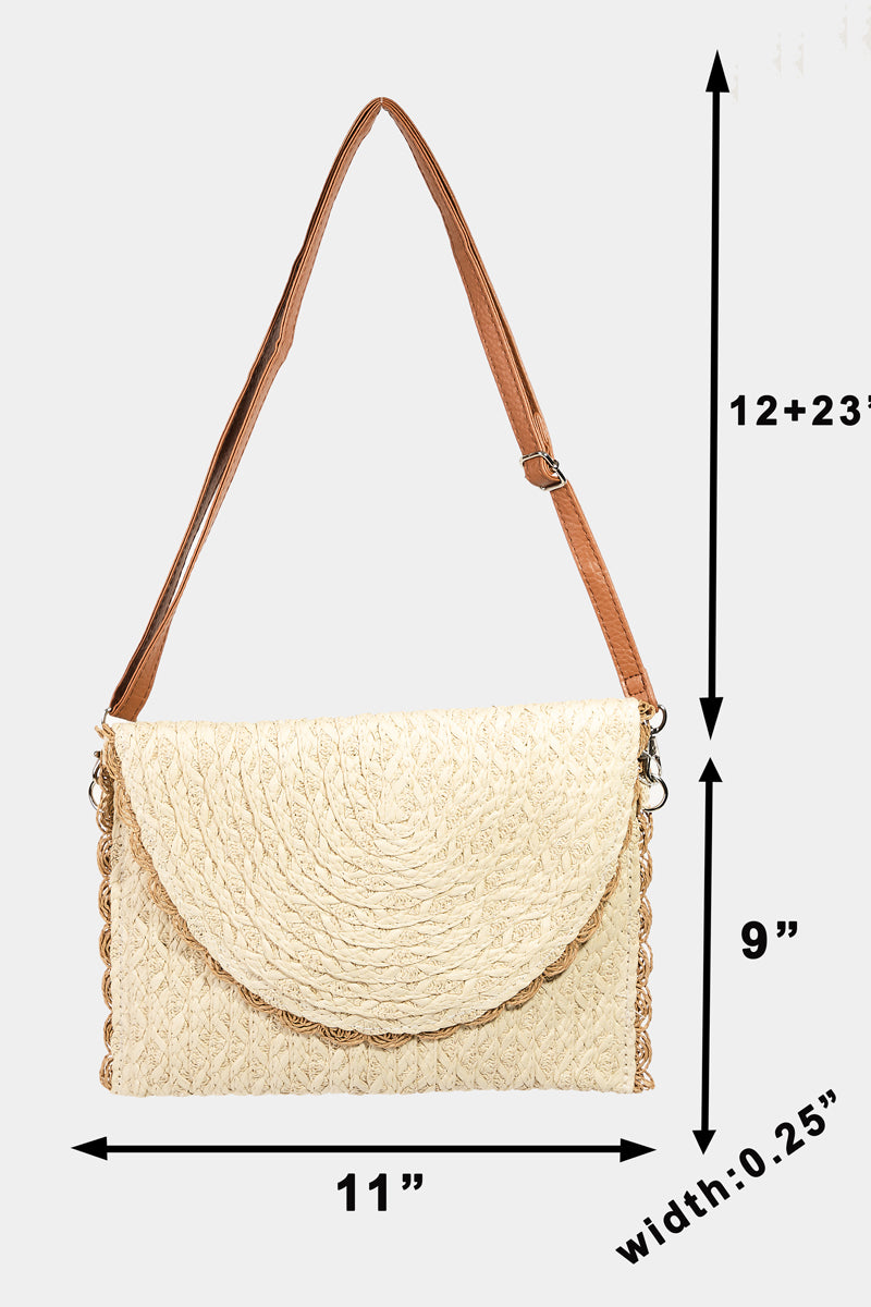 Karina Straw Clutch Purse - Proper