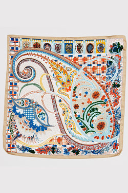 Ornate Paisley Design Square Scarf - Proper
