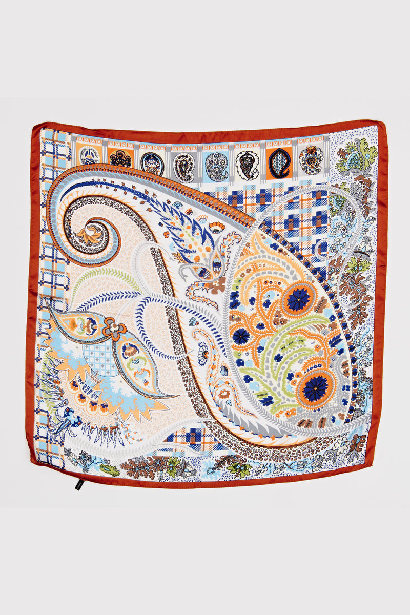 Ornate Paisley Design Square Scarf - Proper