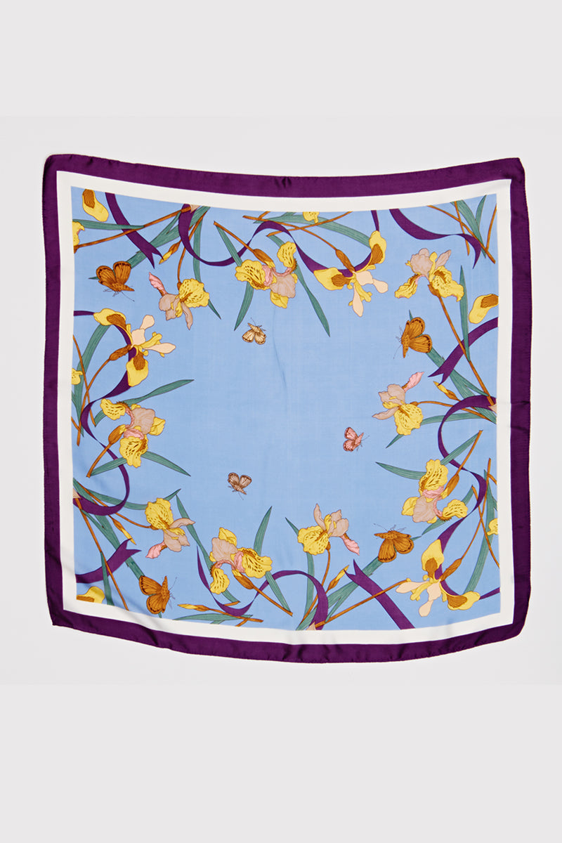 Iris Flower Square Scarf - Proper