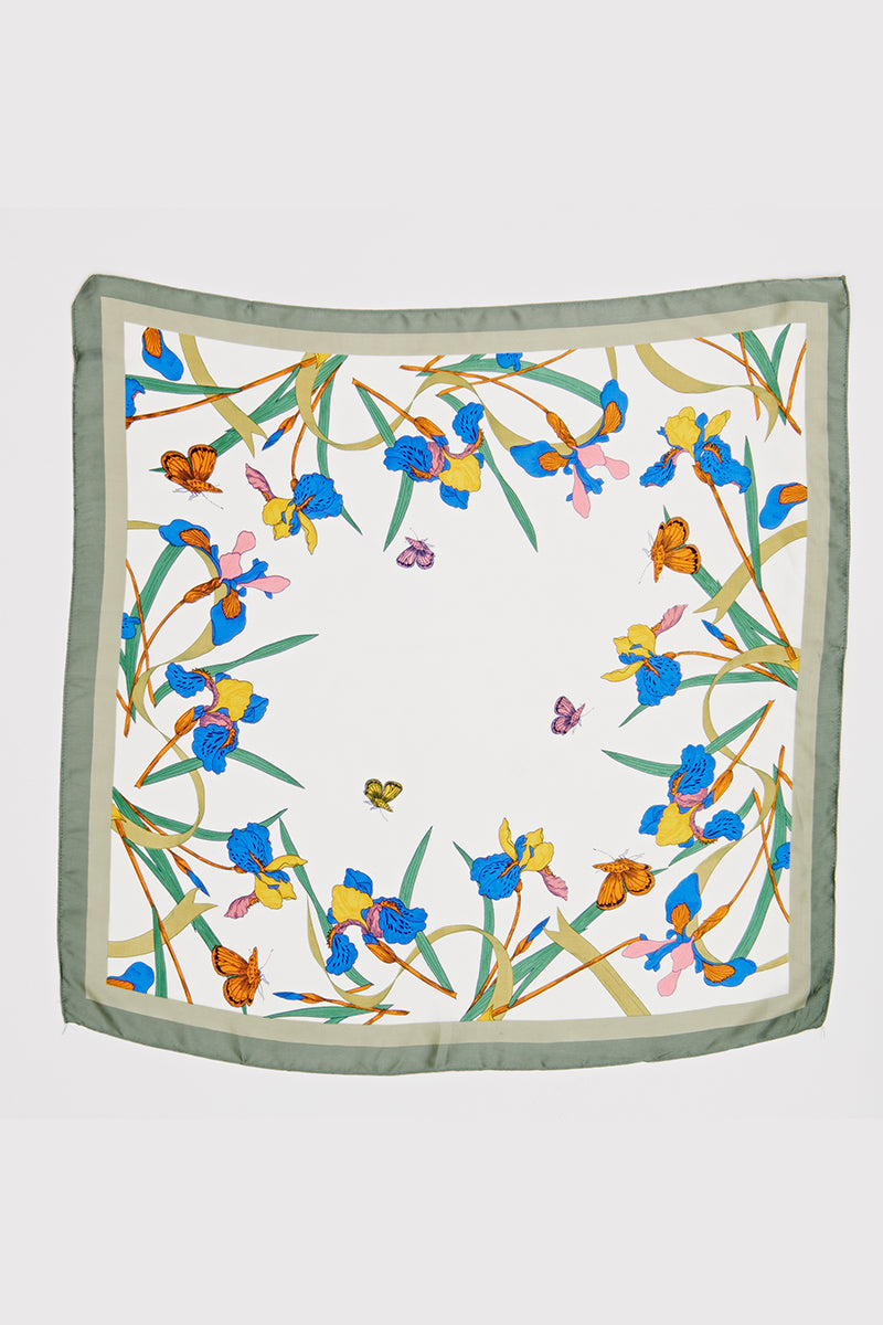 Iris Flower Square Scarf - Proper
