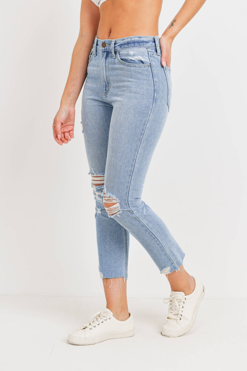 Straight Distressed Jeans - Proper