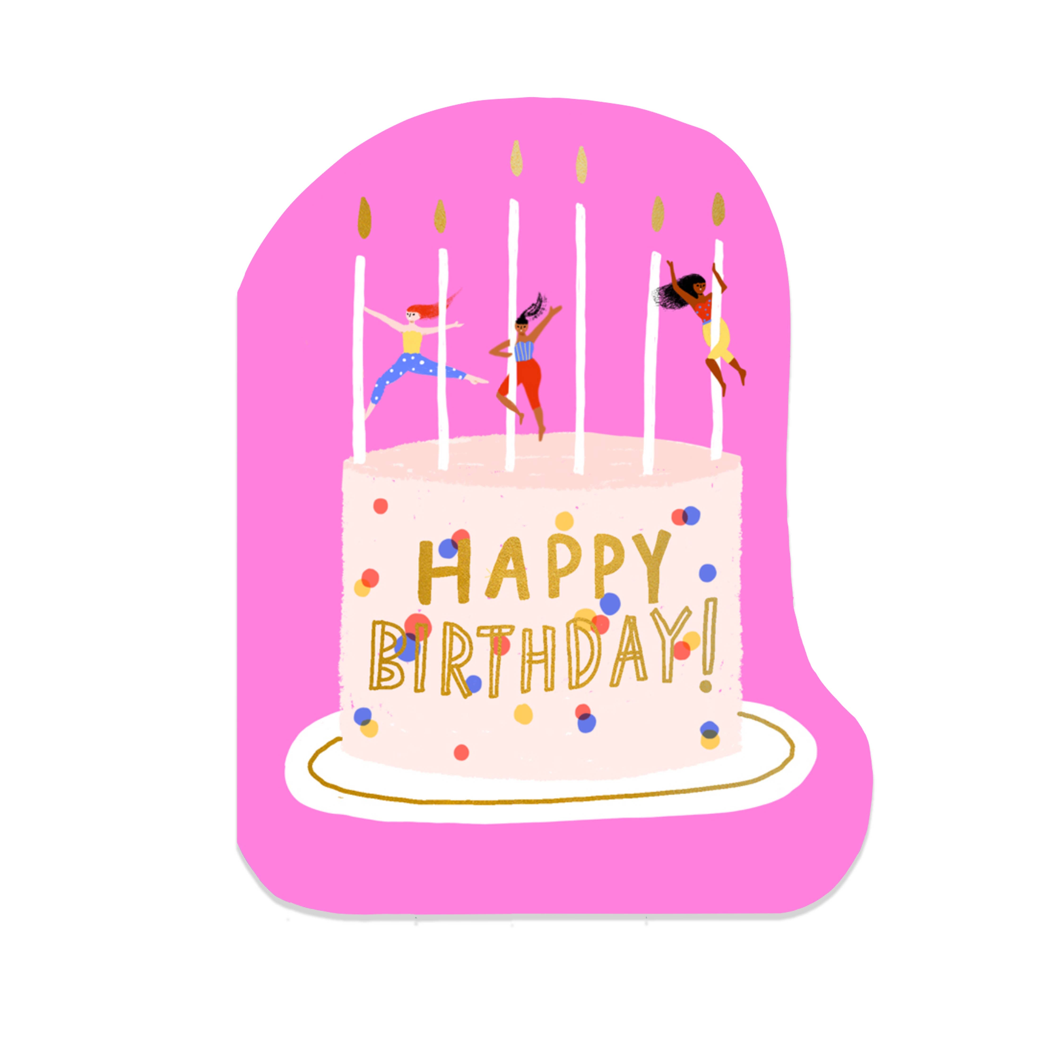 Circus Cake - Shaped Birthday Card - Proper