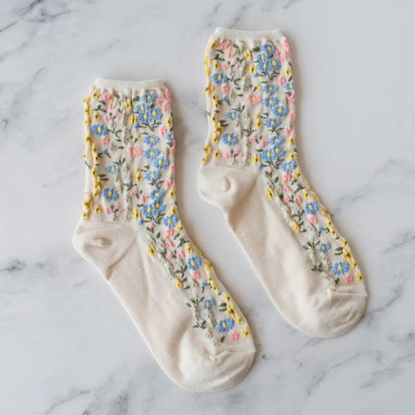All Floral Romantic Socks - Proper