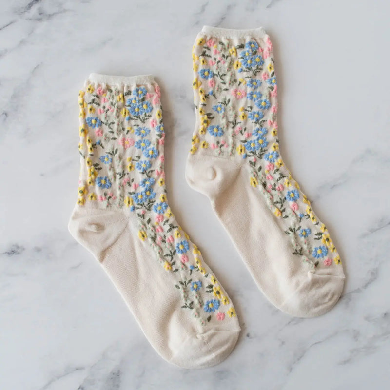 All Floral Romantic Socks - Proper