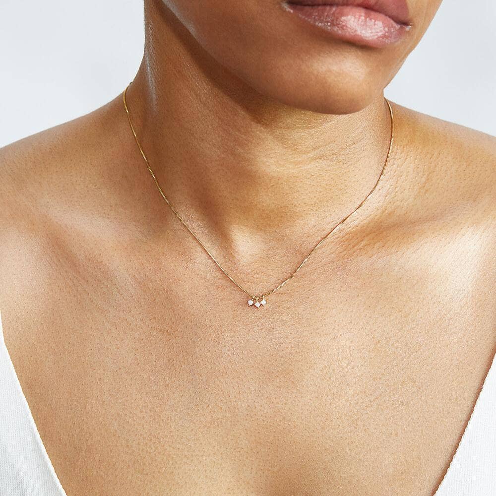 Dainty Opal Cluster Necklace - Proper