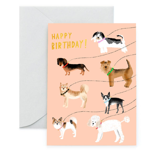 Out For a Walk - Birthday Card - Proper