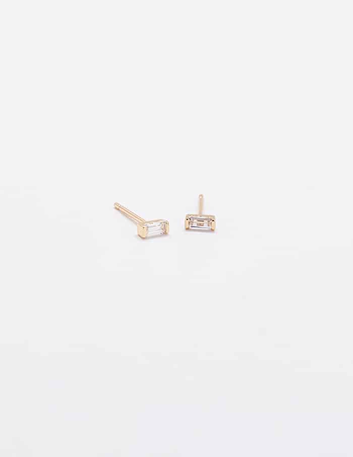 Mini Baguette Gold Studs - Proper