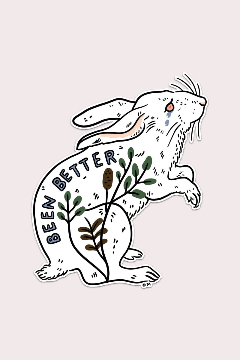 Been Better Rabbit Sticker - Proper