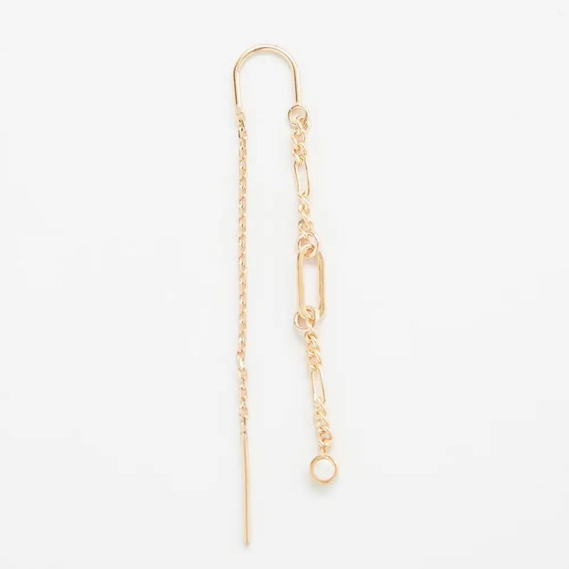 Opal Chain Threader Earrings - Proper