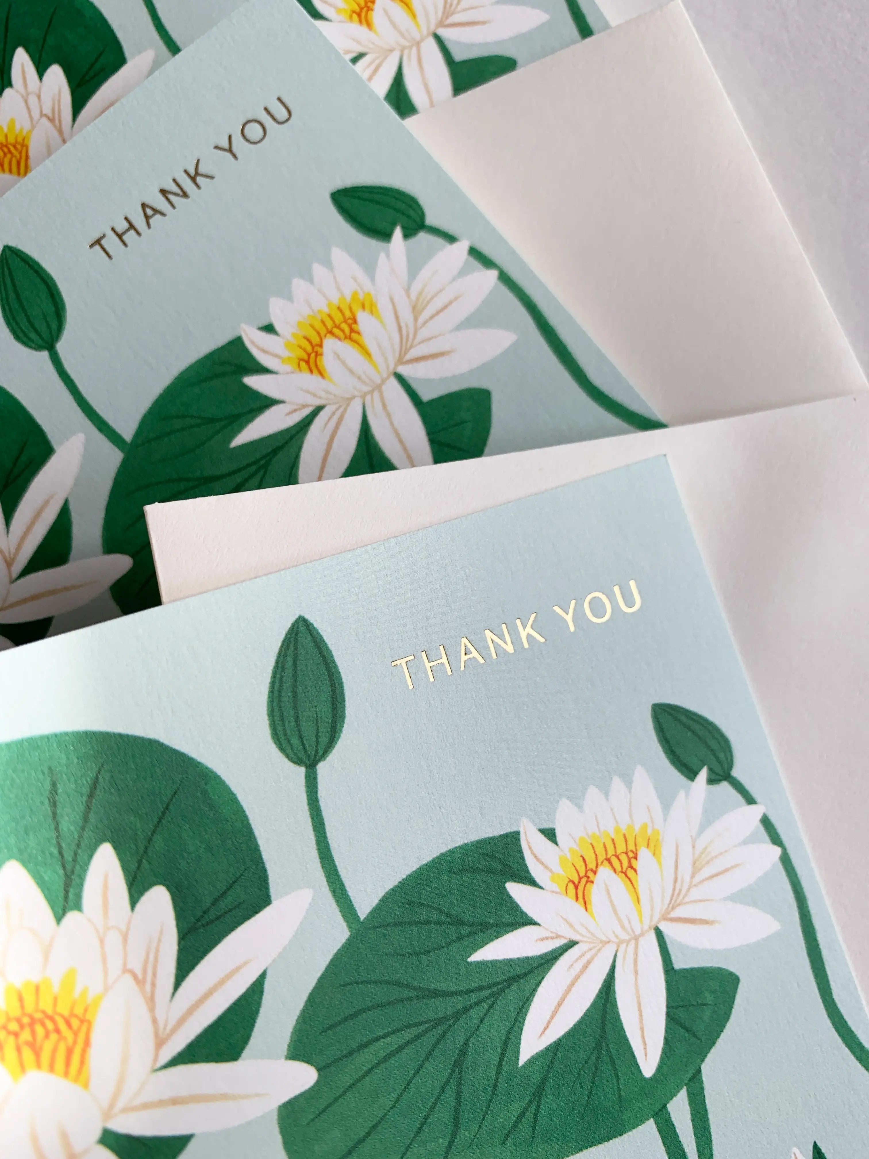 Water Lillies Thank You Card - Proper