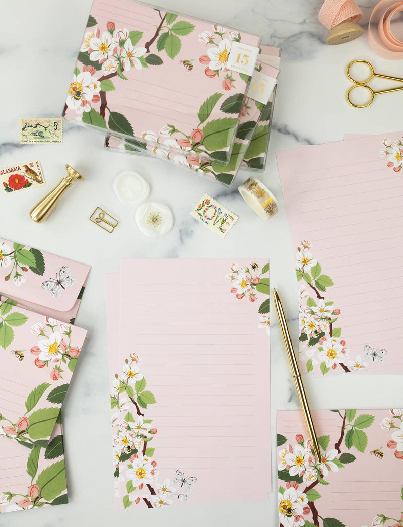 Apple Blossom Letter Writing Set - Proper