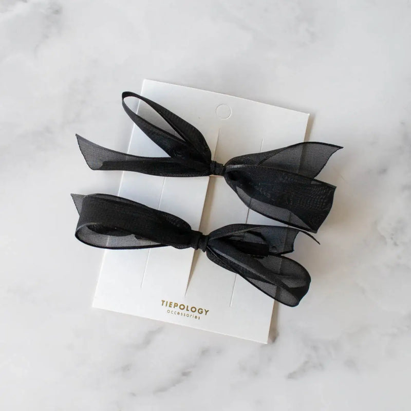 Organza Hair Bow Set - Proper