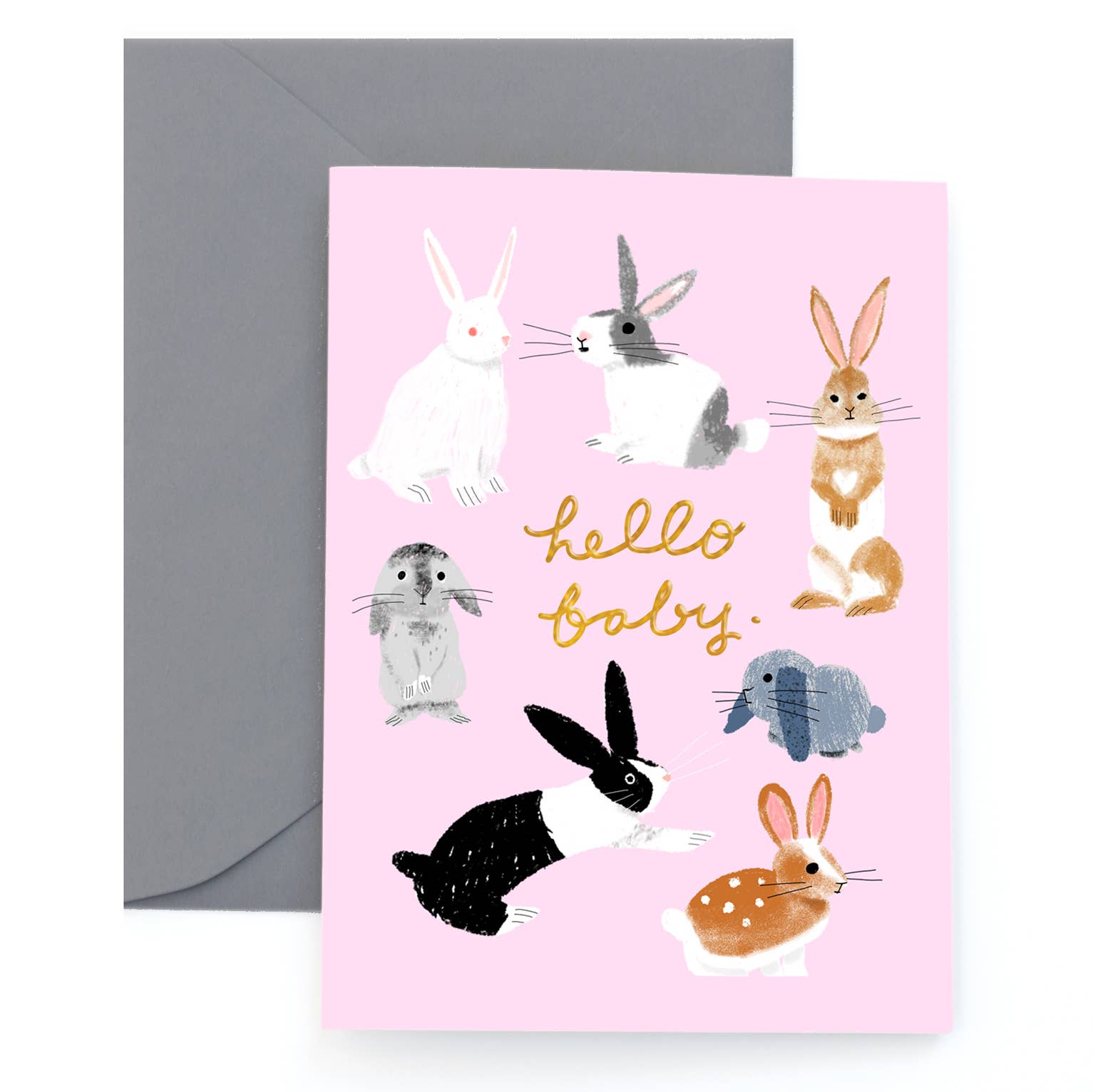 Usagi Three - Baby Card - Proper