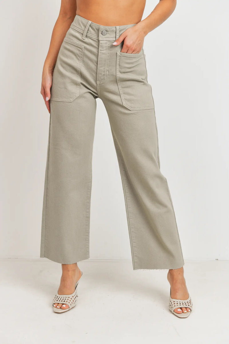 Eucalyptus HR Utility Wide Leg Jeans - Proper