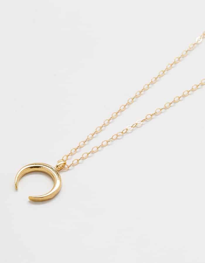 Gold Crescent Moon Necklace - Proper