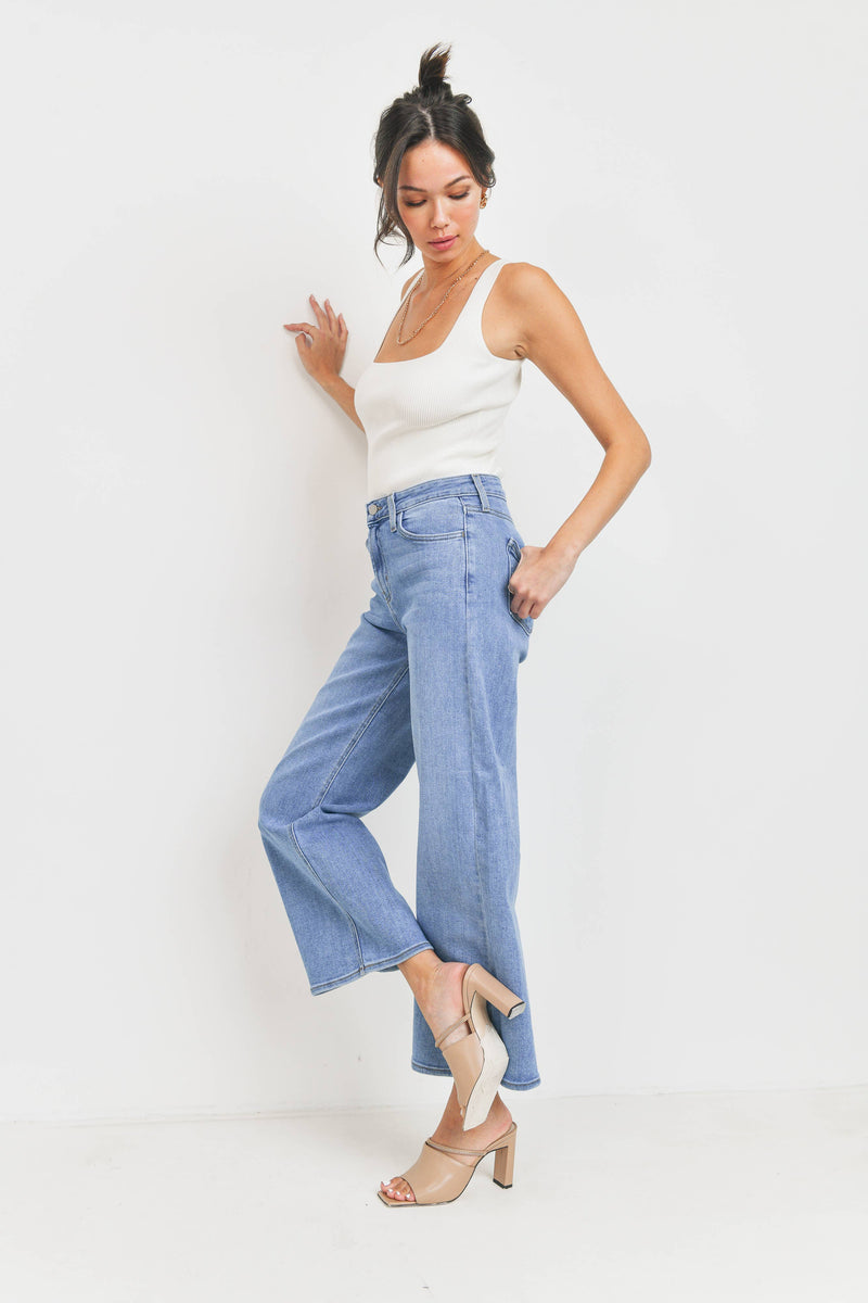 High Rise Wide Leg Jeans - Proper