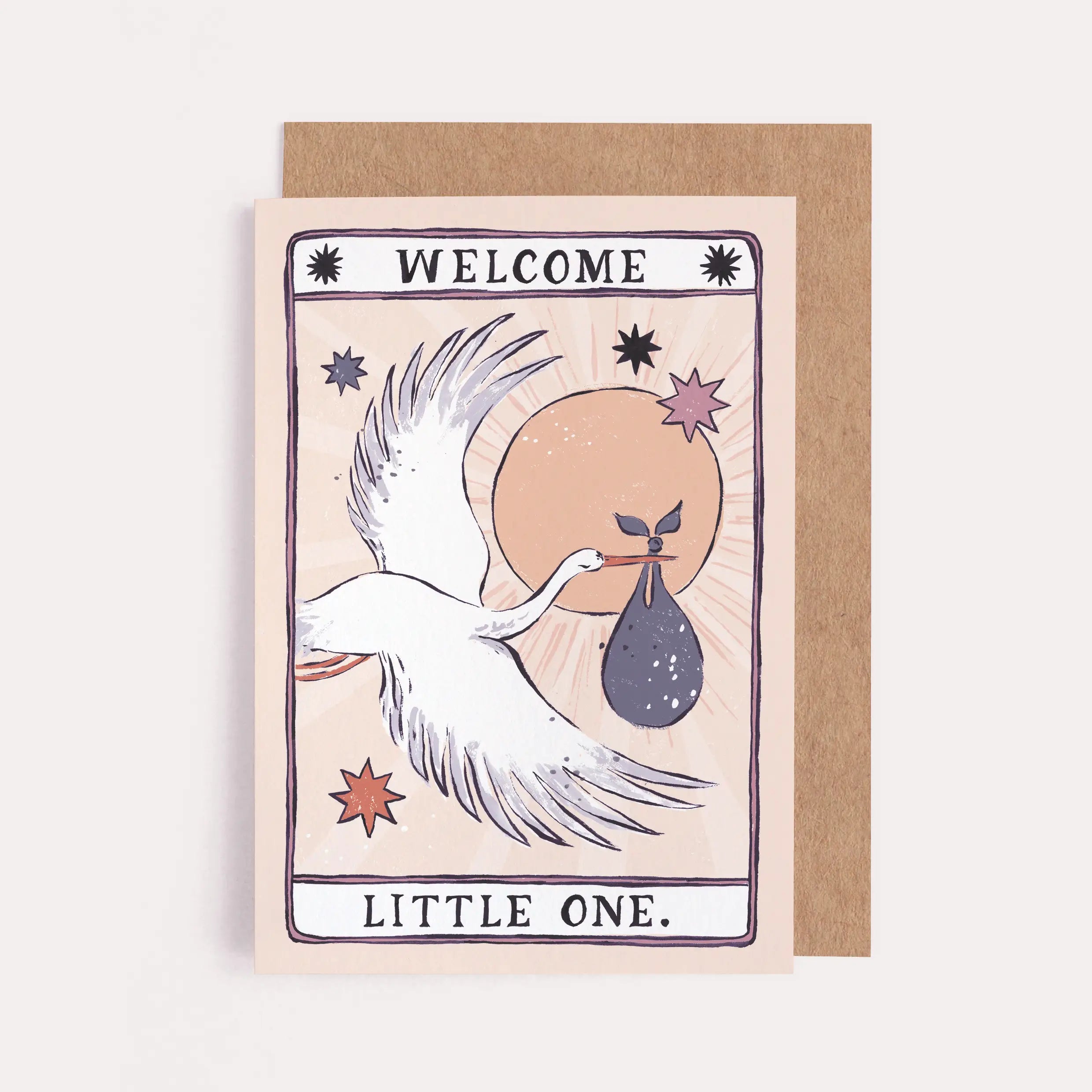 Stork New Baby Card - Proper