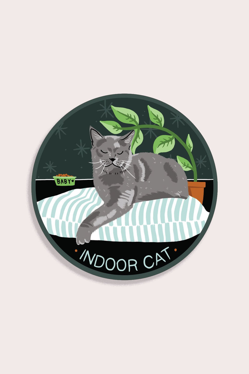 Indoor Cat Sticker - Proper