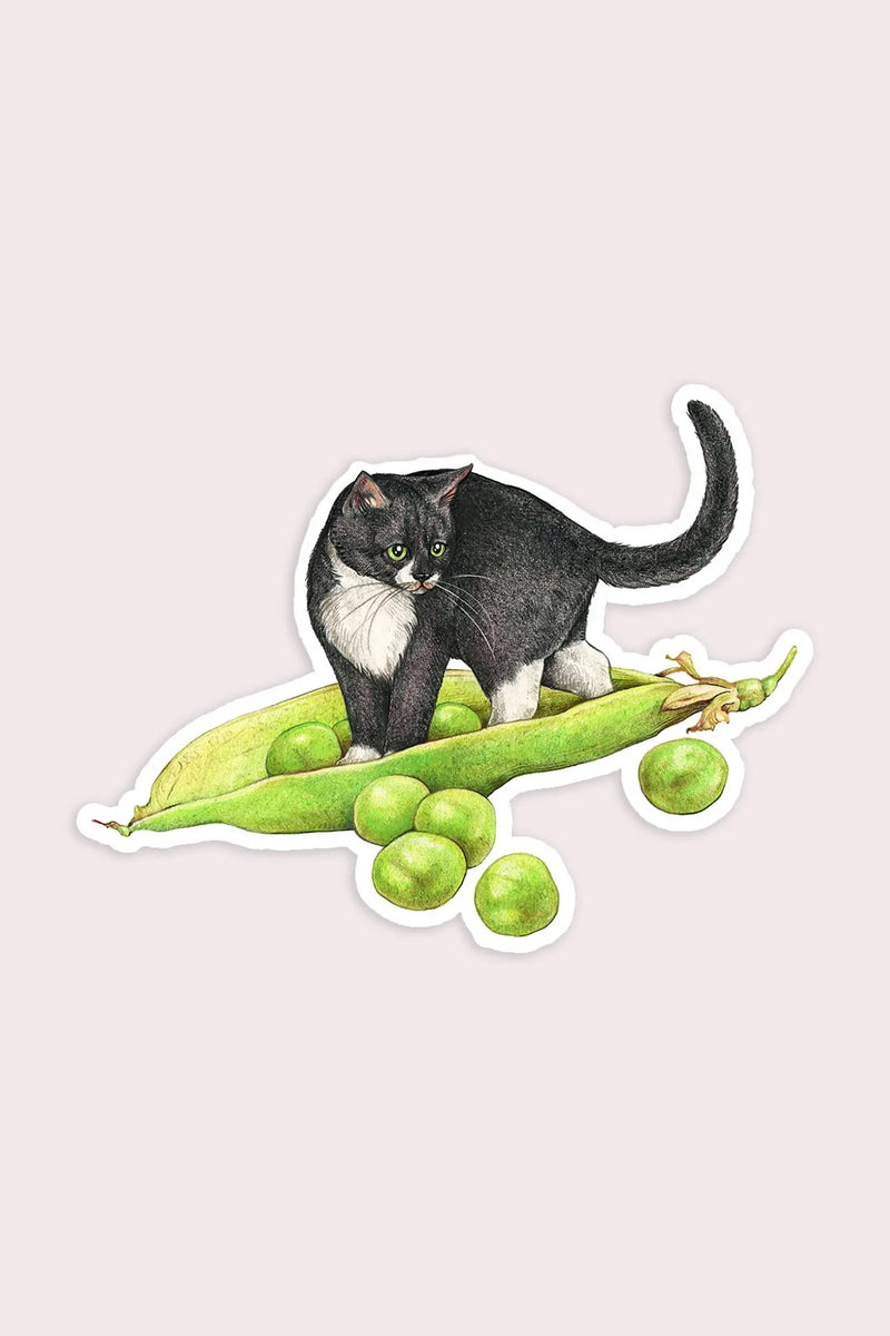 Peas Cat Vinyl Sticker - Proper