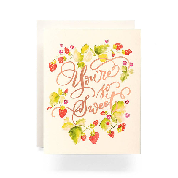 Sweet Strawberries Card - Proper