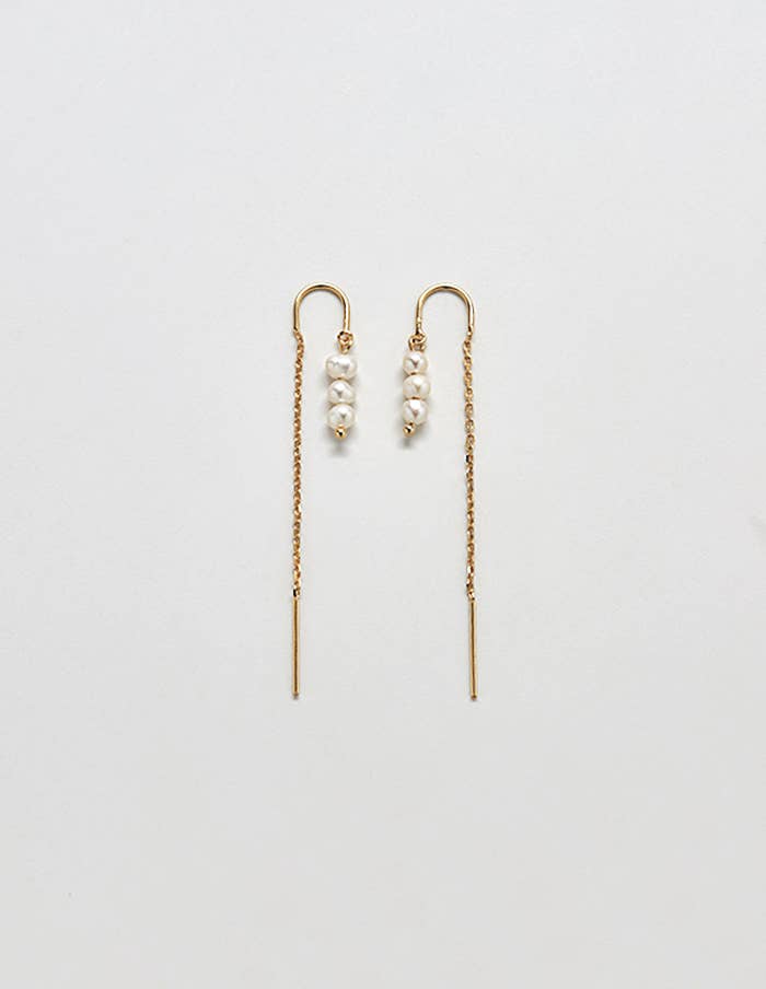 Pearl Threader Earrings - Proper